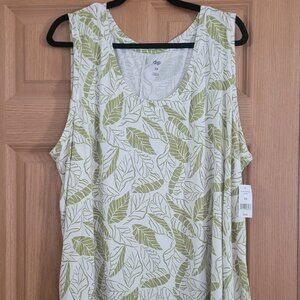 Womens leaf pattern sleeveless top